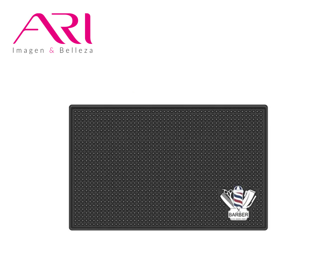 TAPETE BARBERIA NEGRO CHICO 34X24 CM ARI HS36407
