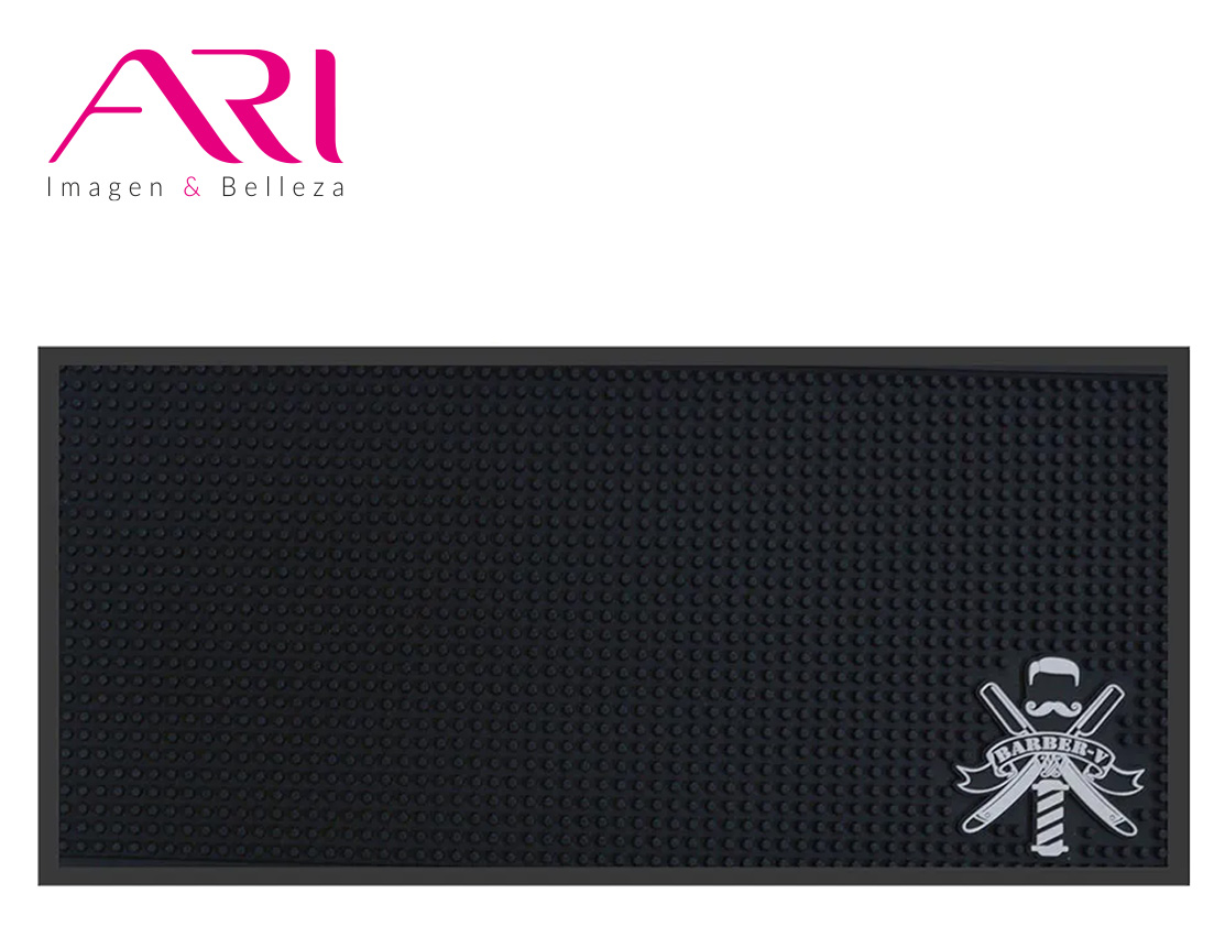 TAPETE BARBERIA NEGRO GRANDE 45X30 CM ARI HS36402