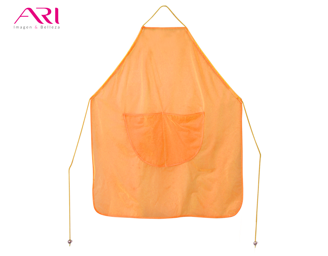 MANDIL DE PLASTICO AJUS COL FLUORESCENTE NARANJA