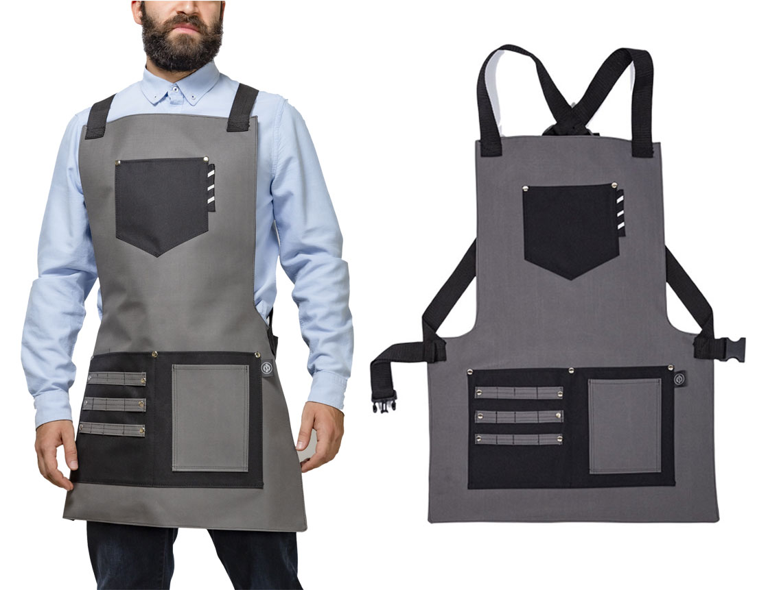 MANDIL P/BARBERO TEXAS GRIS BTS-TX-20