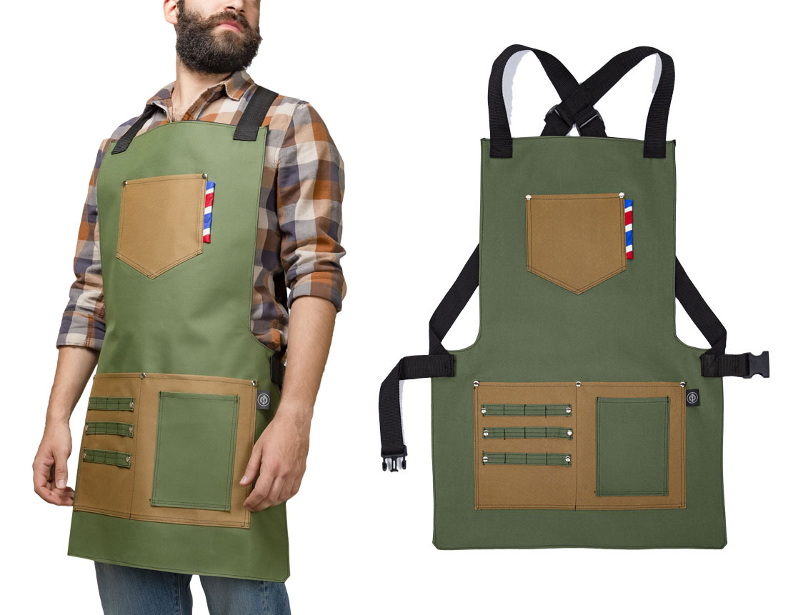 MANDIL P/BARBERO TEXAS VERDE BTS-TX-21