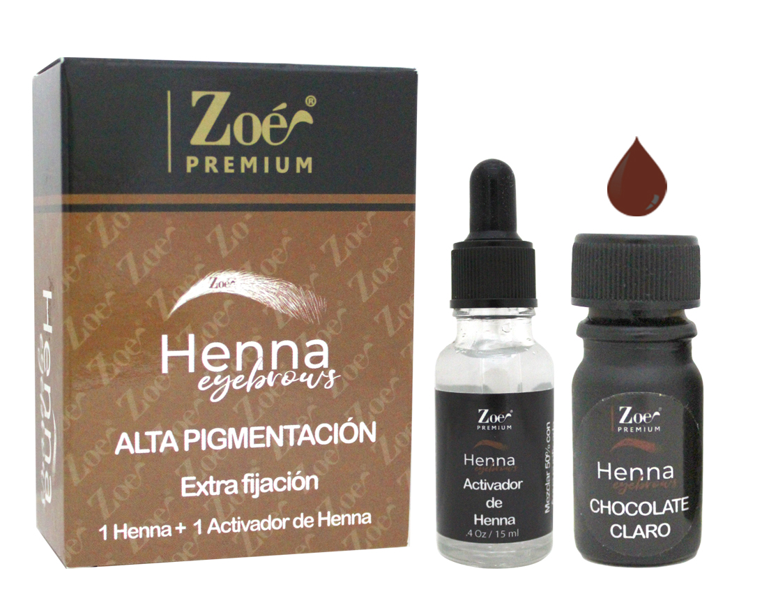 HENNA CHOCOLATE EYEBROWS ZOE 15 GRS C/ACT 20ML