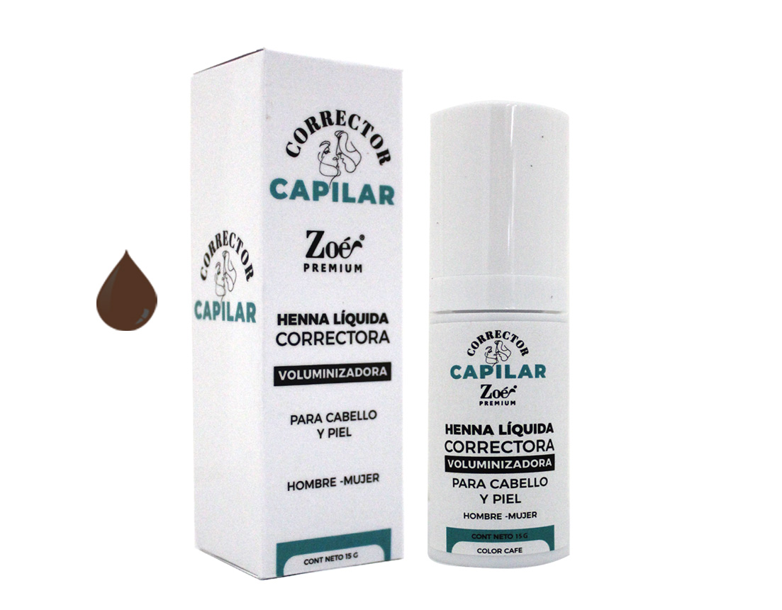 HENNA LIQUIDA CORRECTOR CAPILAR 15ML CAFE OBSCURO