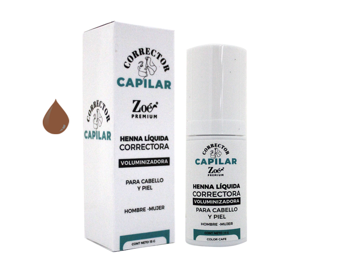 HENNA LIQUIDA CORRECTOR CAPILAR 15ML CAFE