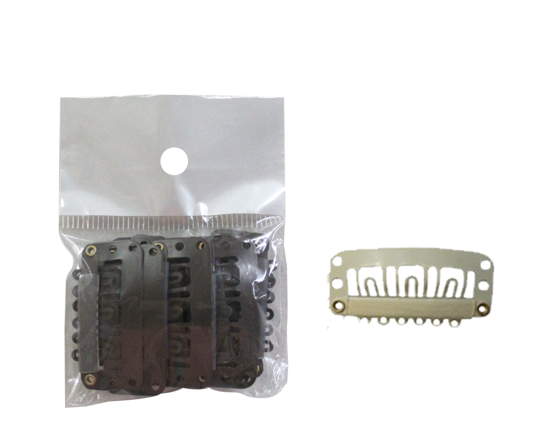 CLIP PEINETA P/EXT.COR.MED BEIGEC/12PZAS