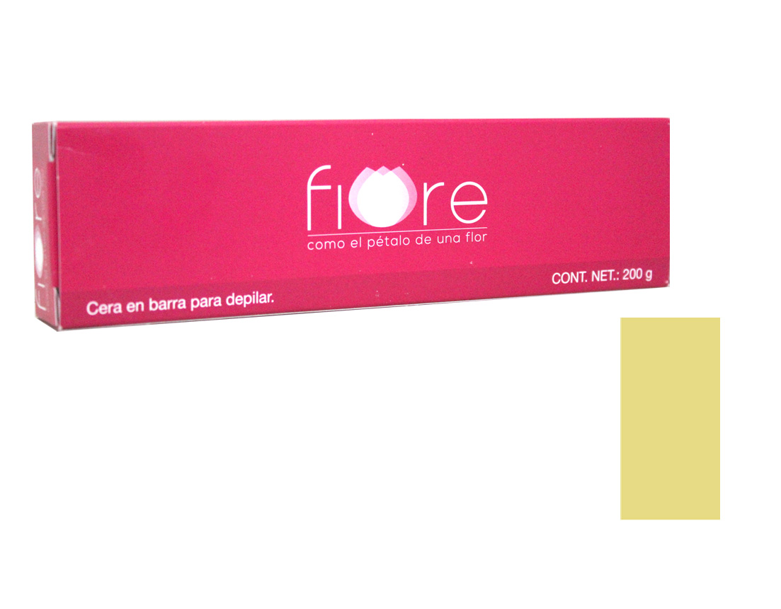 CERA BARRA PLANA AMARILLA 200 GRS FIORE