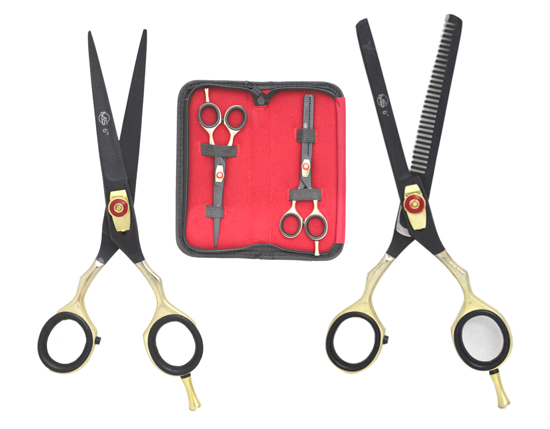 ESTUCHE C/2 PZ PELUQ/ENTRE NGO/DORADO 6" MS211