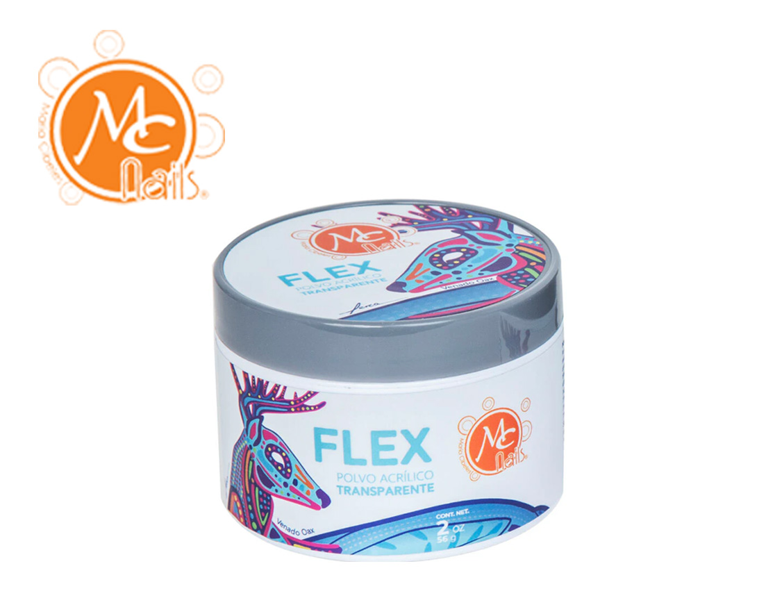 POLVO ACRILICO FLEX 2 OZ TRANSPARENTE MCP2T