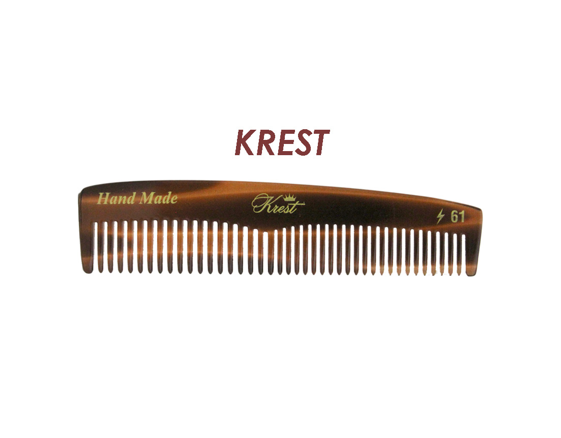 PEINE P/CABALLERO KREST  CURVO P/BIGOTE 4" KM61
